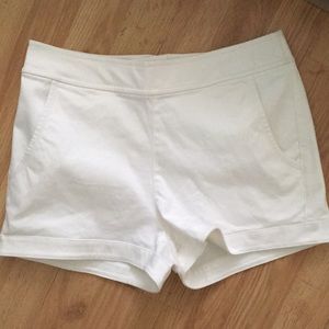 Express • High Waisted White Shorts